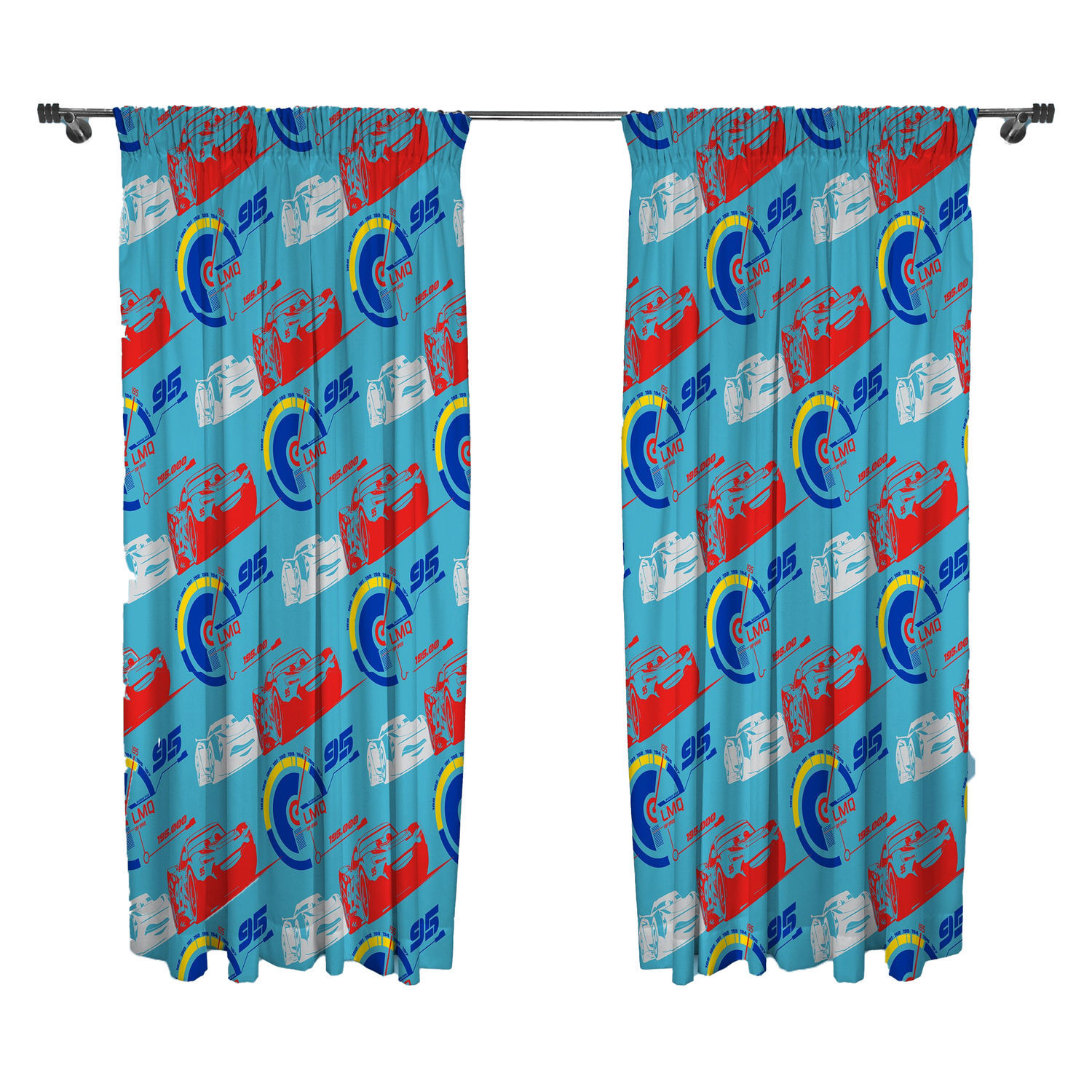 Cars Unisex Multicolor All-Over Print Curtains X 66In 72In - Image 2