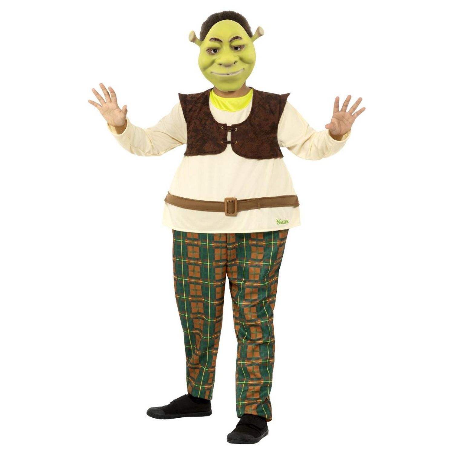 Shrek Childrens/Kids Deluxe Costume Set - Green/Brown/Beige / 4-6 Years