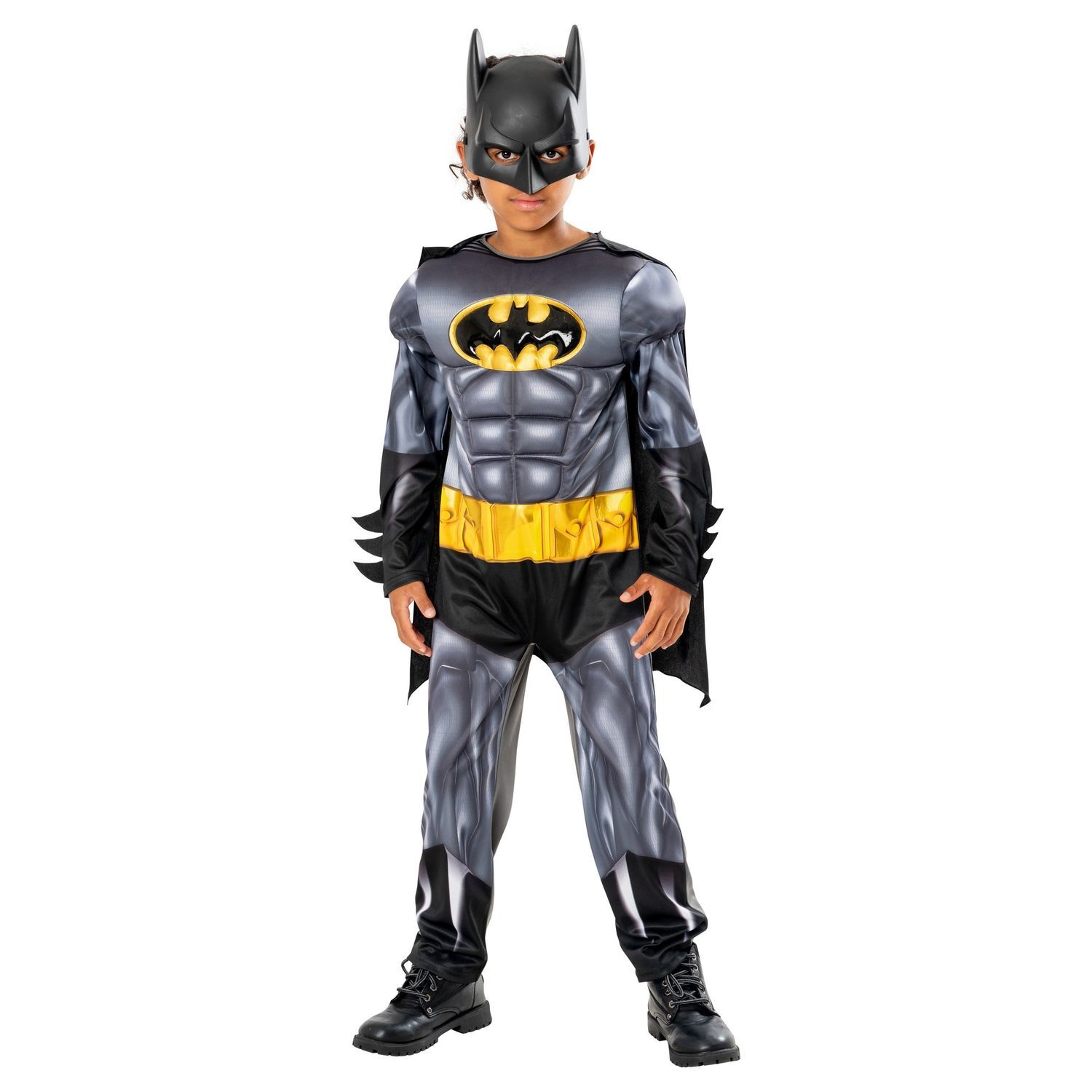Batman Childrens/Kids Refresh Metallic Costume - Grey/Black/Yellow / 3-4 Years
