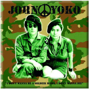 John Lennon Soldier Fridge Magnet