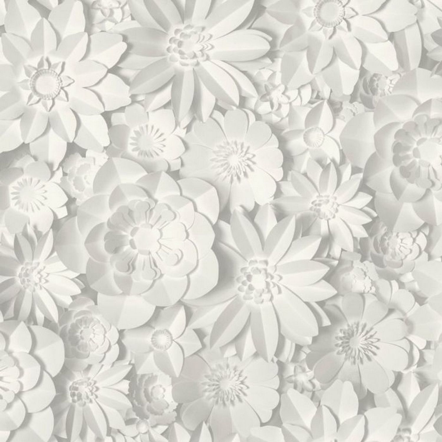 Fine Decor Dimensions Floral Wallpaper - White