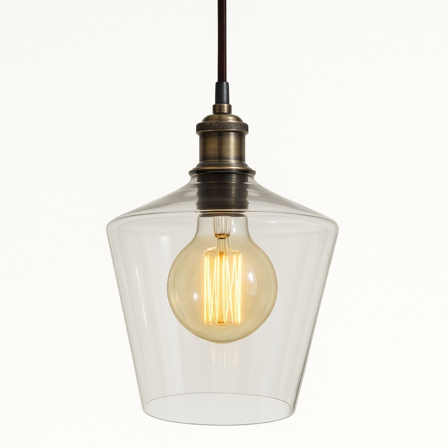 B&Q - Cgc Ella Clear Glass Cylinder Lampshade - Image 2