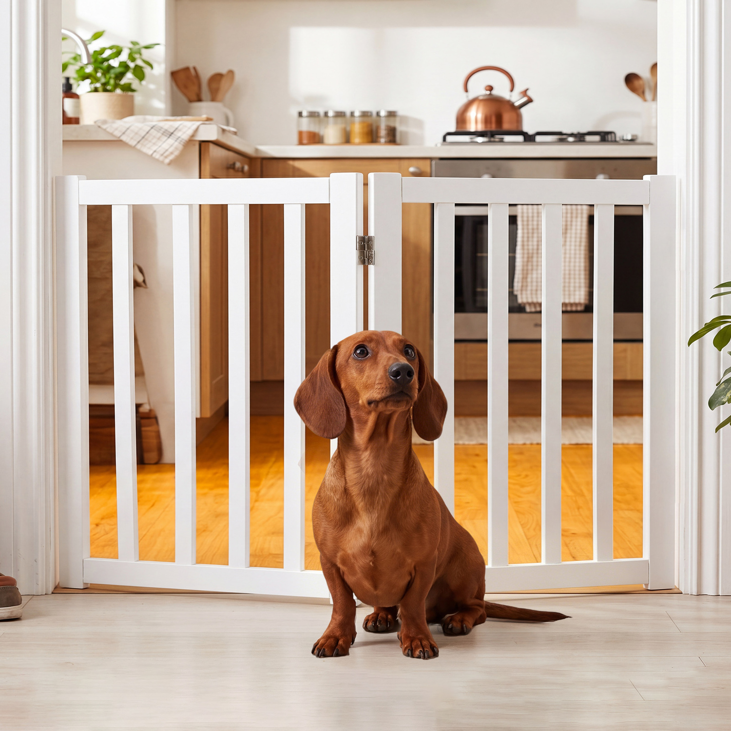Costway Foldable Freestanding Dog Safety Gate