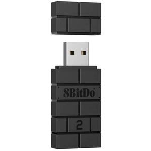 8BitDo USB Wireless Adapter 2 for Switch PC Mac Xbox and PS5 (Black)