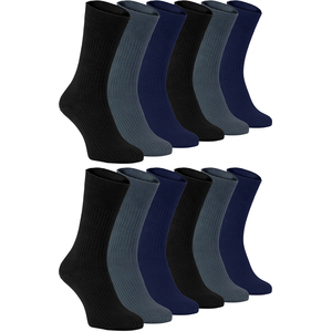 Mens Thin Soft 100% Cotton Non Elastic Dress Socks