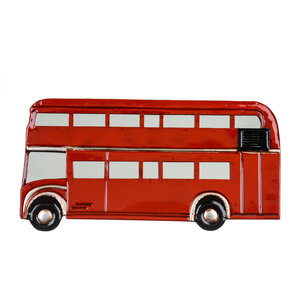 Red London Bus Metal Wall Art