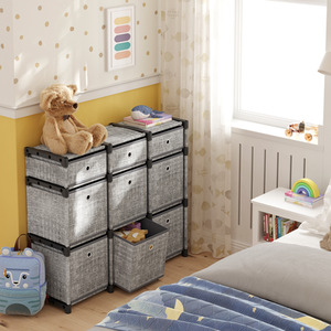 9-Cube Drawer Organiser with Storage Boxes