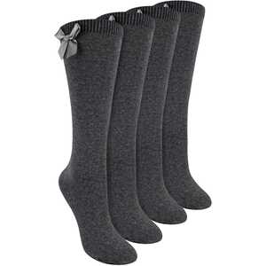 Sock Snob 4 Pack Girls Knee High School Socks with Bow shot 16342324