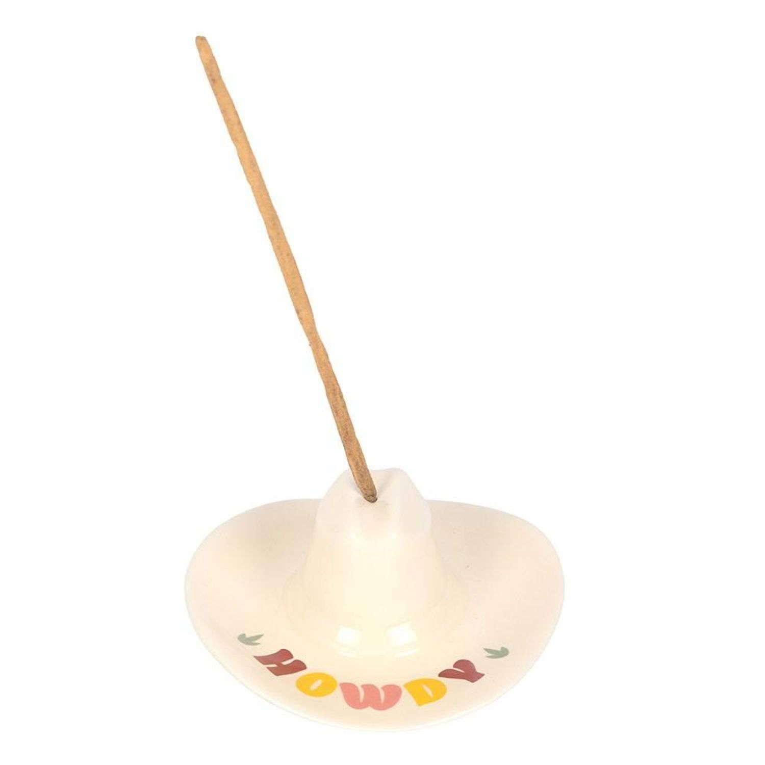 Something Different Unisex White Howdy Cowboy Hat Incense Stick Holder In - Image 2