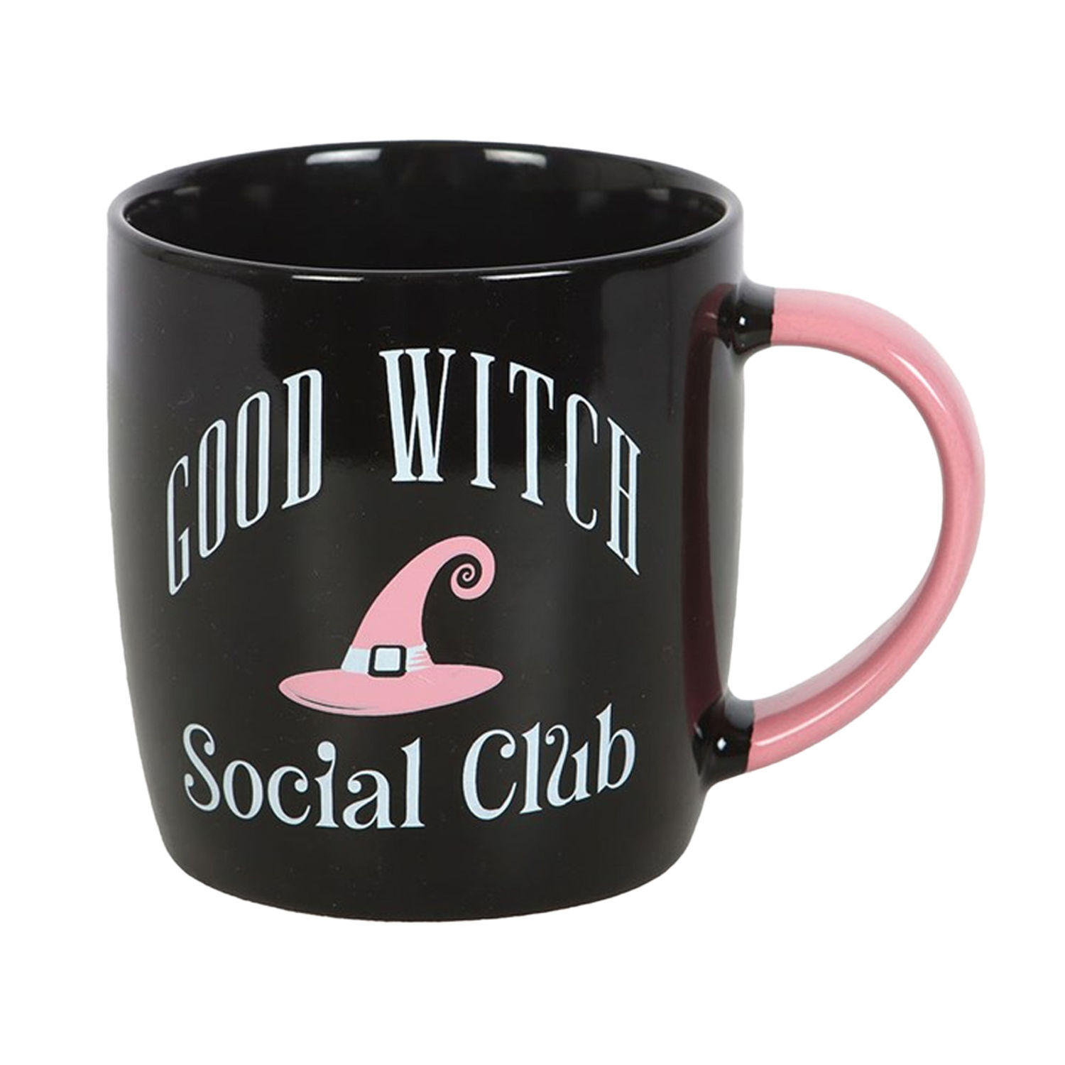 Something Different Good Witch Social Club Mug And Coaster Set - Black/Pink