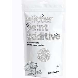 Hemway Glitter Paint Additive, Silver Fine Size 100g