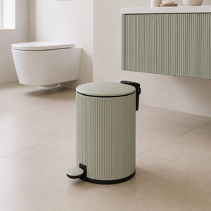 Showerdrape Alpini Round Ribbed 3L Soft Close Pedal Bin