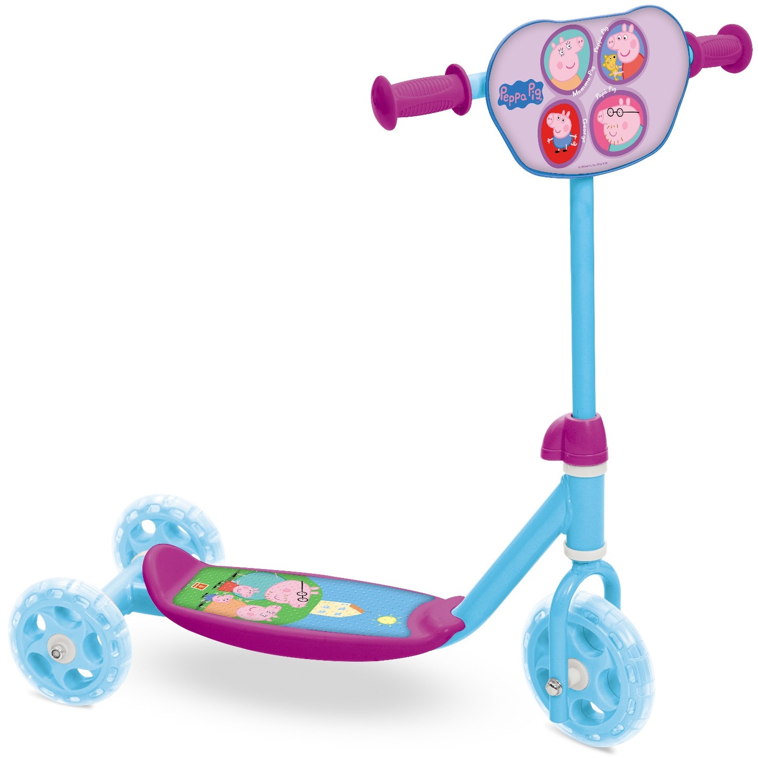 Mondo Blue/Light Peppa Pig 3-Wheel Kids Scooter With Stable Lean-To-Steer Design - Image 5