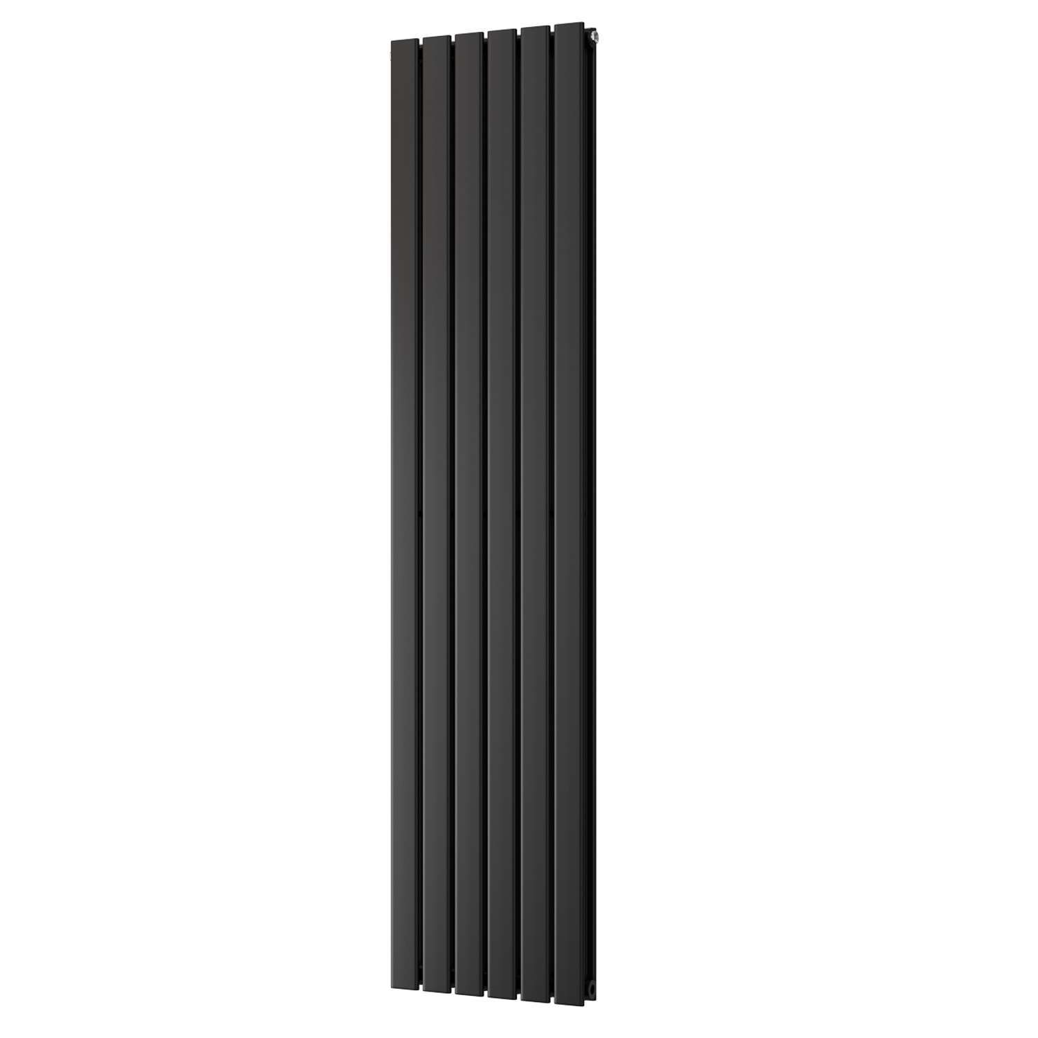 Uk Radiators Typhoon - Black Horizontal Radiator Double Panel - Feet Included - Black / 1800Mm / 408Mm