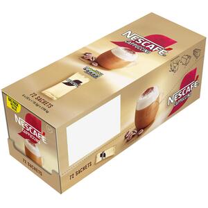 Nescafe Cappuccino Instant Coffee Sachets 72 Pack - Frothy Creamy Drink 15.5g