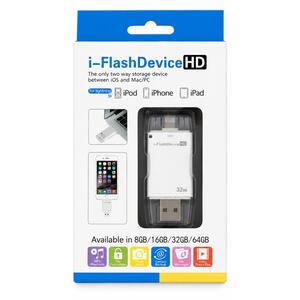 Aquarius iFlash Device HD USB Flash Drive Photo Stick for iPhone iPad PC - 16GB