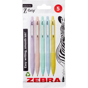 Pack of 5 Z-Grip Retractable Ballpoint Pens