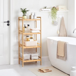 SONGMICS 4-Tier Bamboo Storage Rack