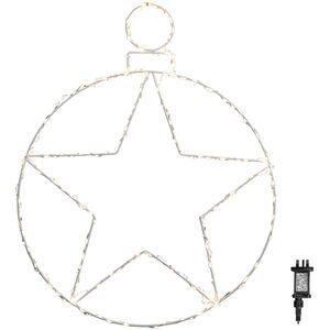 48cm Light up Hanging Christmas Star Bauble with 236 Warm White LEDs