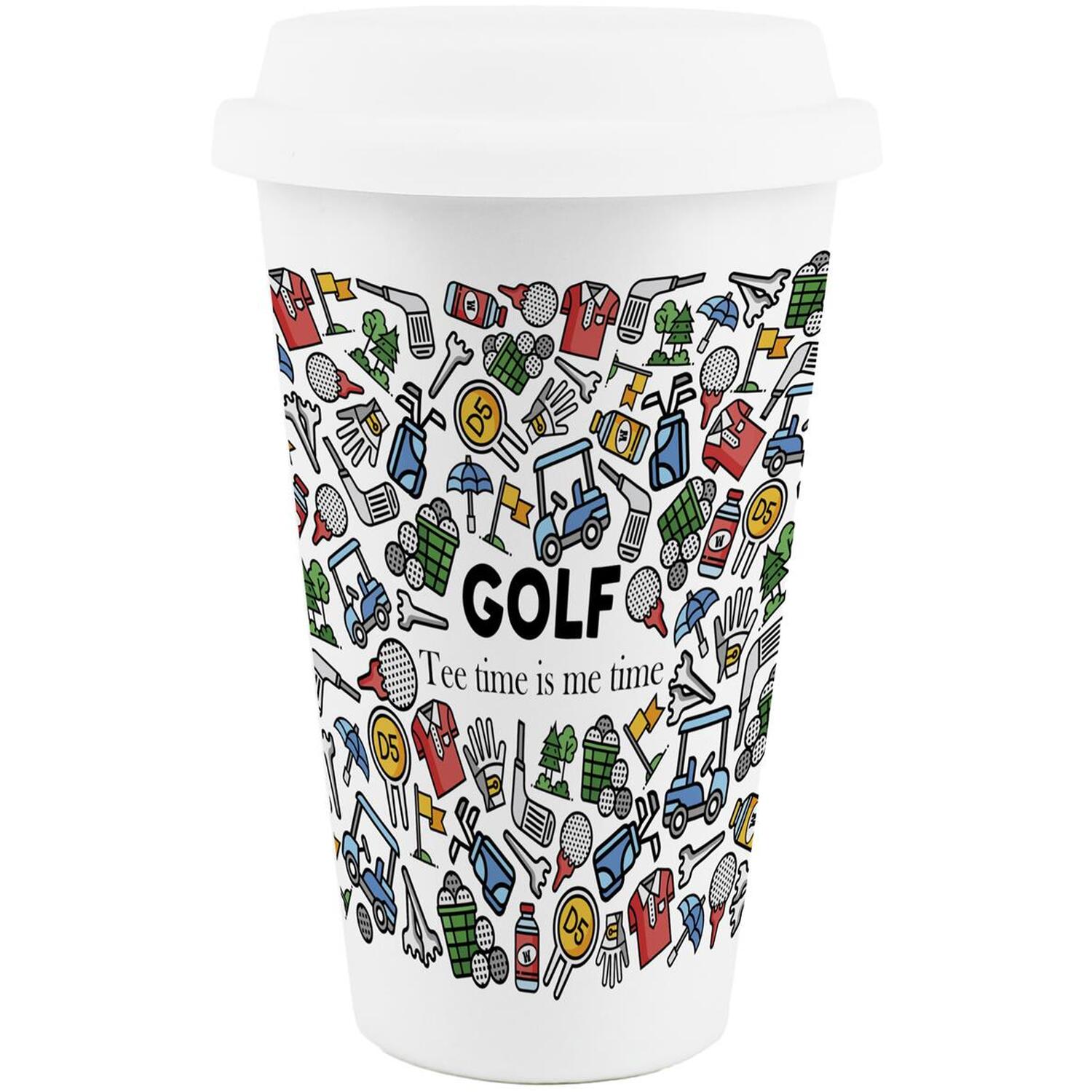 Image of Novelty Golf Ceramic Travel Mug -&hellip;