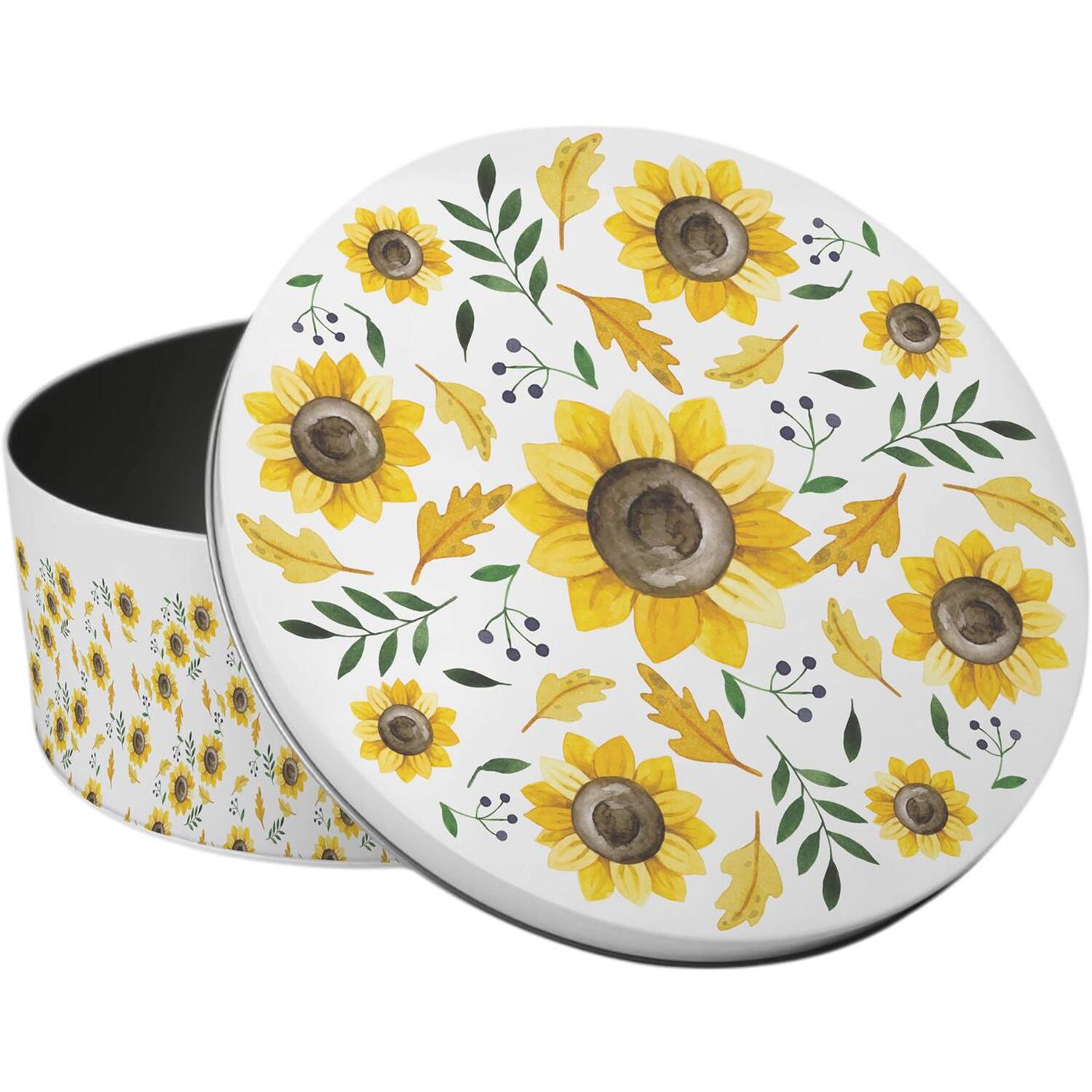 Image of Sunflowers Small Cake Tin - Multicoloured