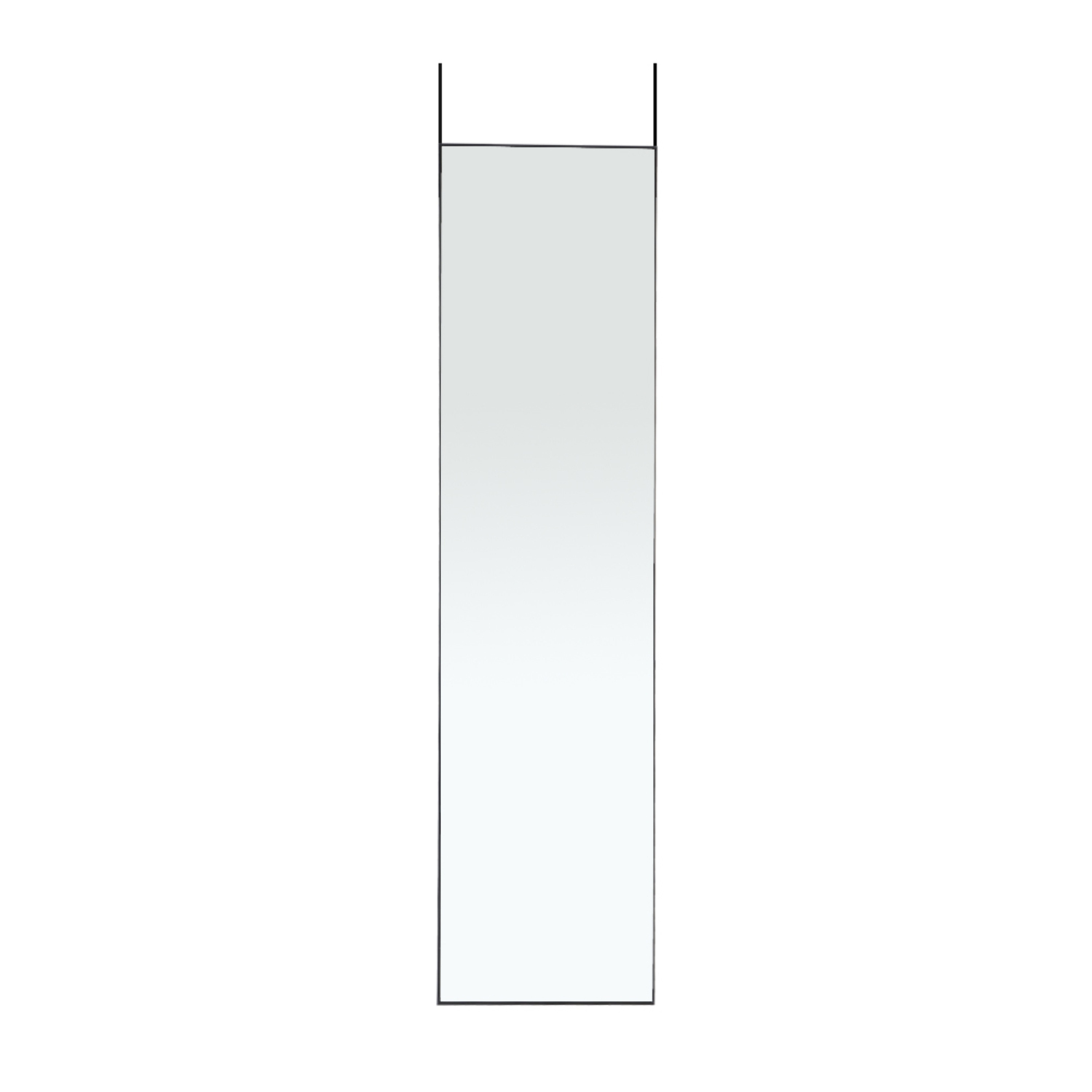 Slim Black Full Length Wall Mirror - Black