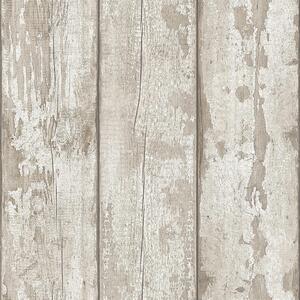 Arthouse White Washed Wood Wallpaper Rustic Vertical Shiplap Plank Shabby Chic Off White 694700