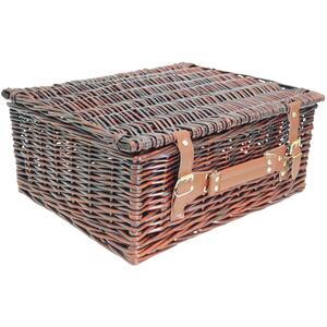 Empty Wicker Hamper Basket with Lid for gifts, shop display, storage and picnics (18