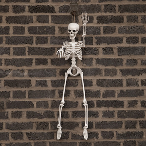 3ft (90cm) Posable Full Body Halloween Skeleton Decoration with Movable Joints