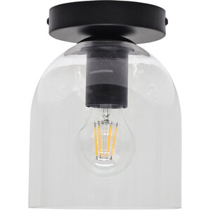 Belten Clear Glass Cloche Black Ceiling Light Fitting