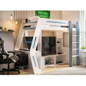 Recoil Alister Gaming High Sleeper with Desk and TV Stand