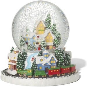 Luxury Village Scene Musical Christmas Snow Globe