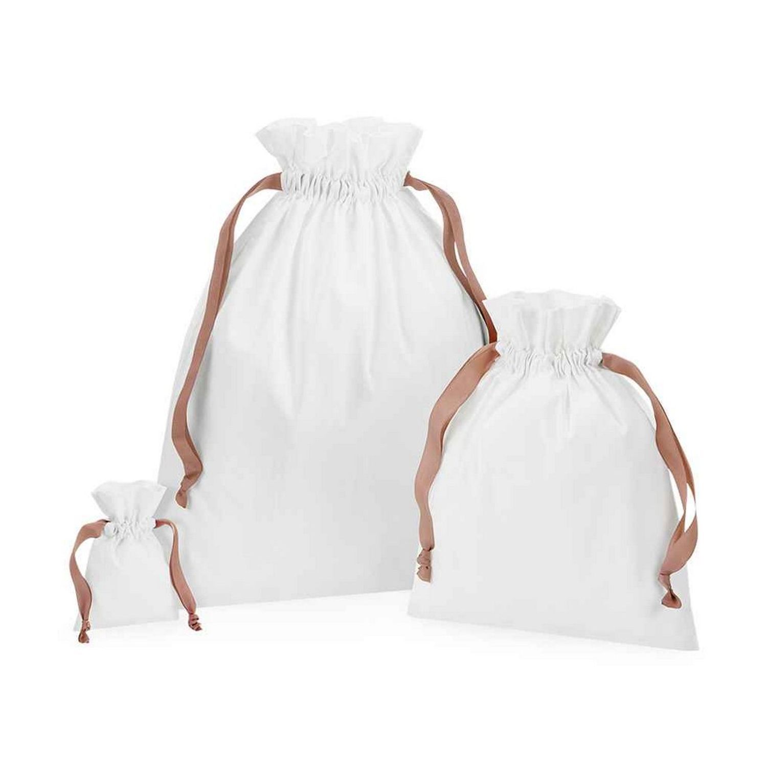 Westford Mill Ribbon Cotton Drawstring - Soft White/Light Grey / Fabric