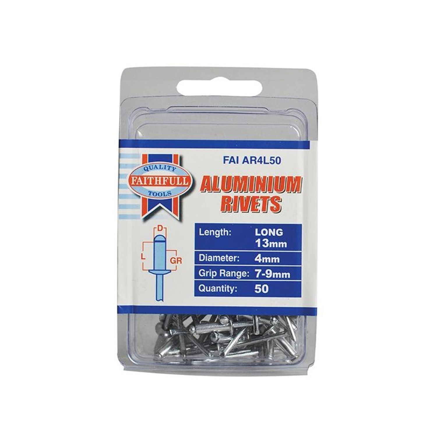 Faithfull Aluminium Rivets C - Multi Colour