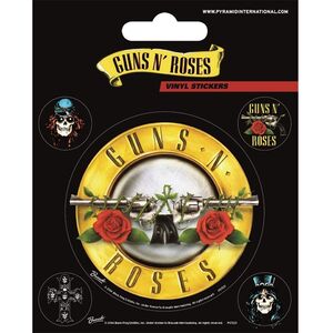 Guns N Roses Vinyl Bullet Logo Stickers (Pack of 5)