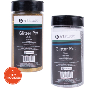 Silver or Gold Glitter Pot