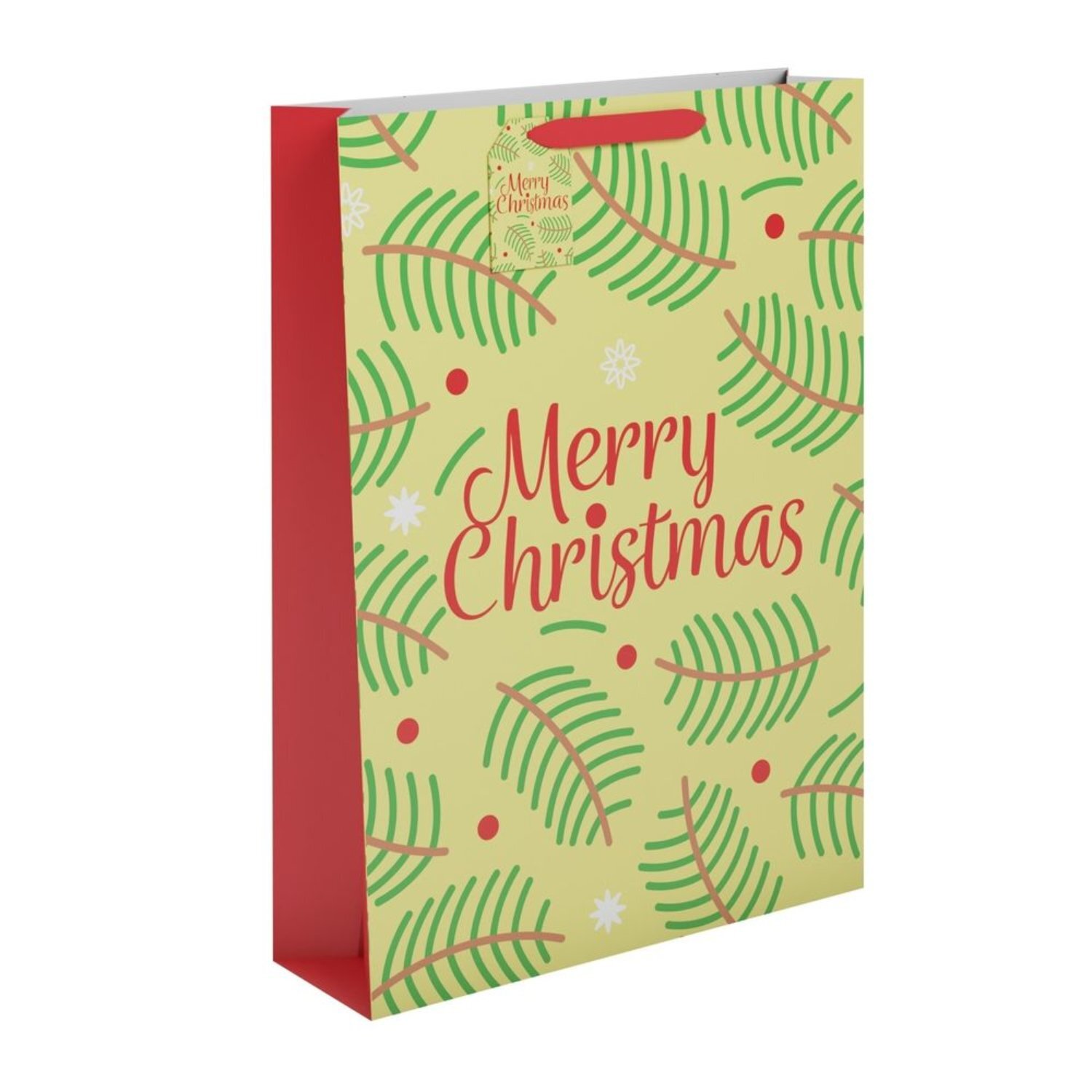 Kdmd Merry Christmas Gift Bag Extra-Large 5 Pack - Sand