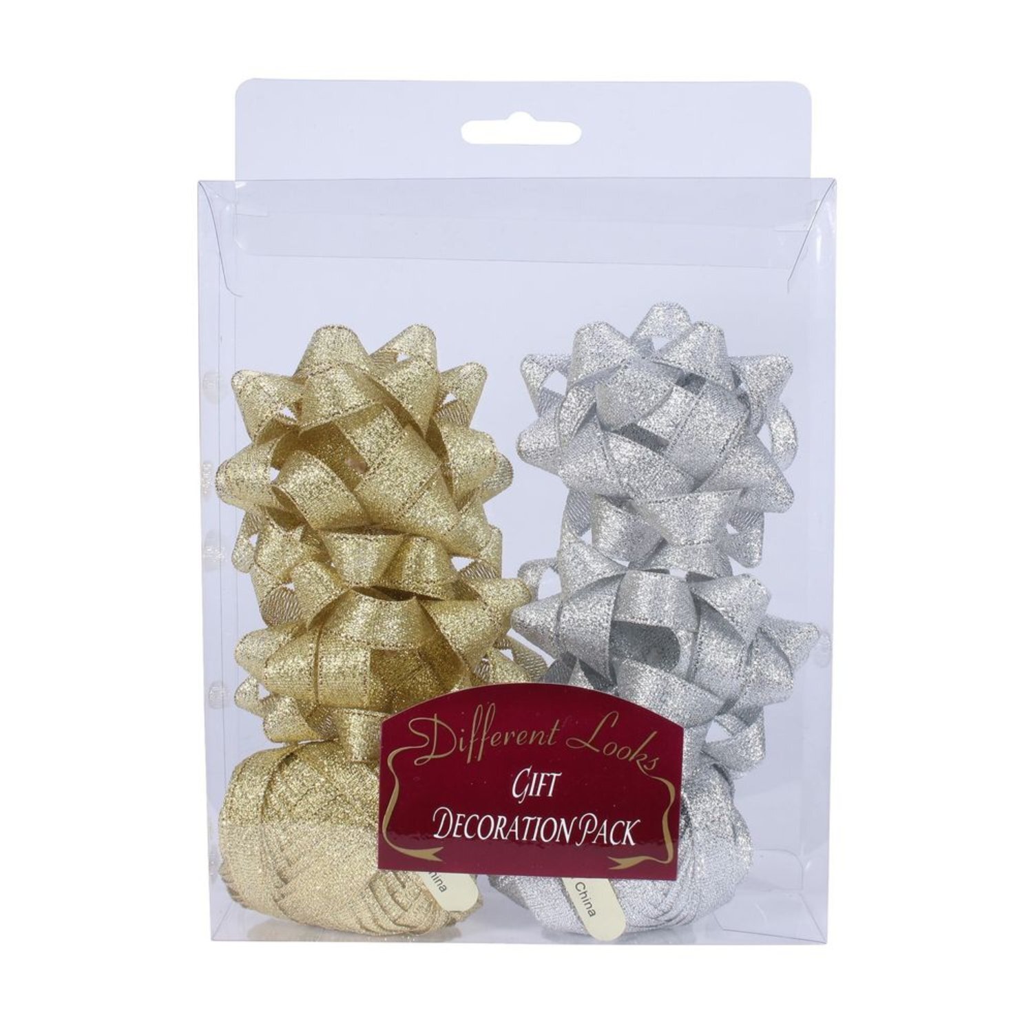 Kdmd Unisex Multicolor Metallic Gold &Silver Bows & Cops 3 Pack - Image 2