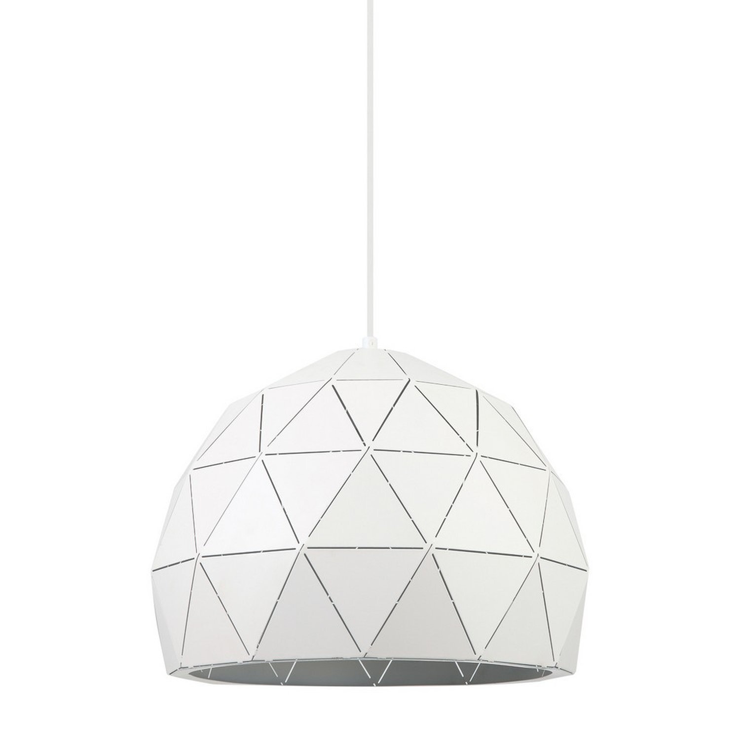 B&Q -  Luminosa Modern Hanging Pendant White 1 Light E27 - Image 3