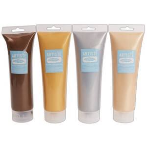 Artiste Water-Soluble Block Printing Ink, Metallic  6 Pack 300ml, Block Printing