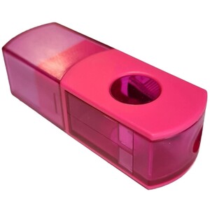 Neon 2 in 1 Pencil Sharpener and Eraser - Pink
