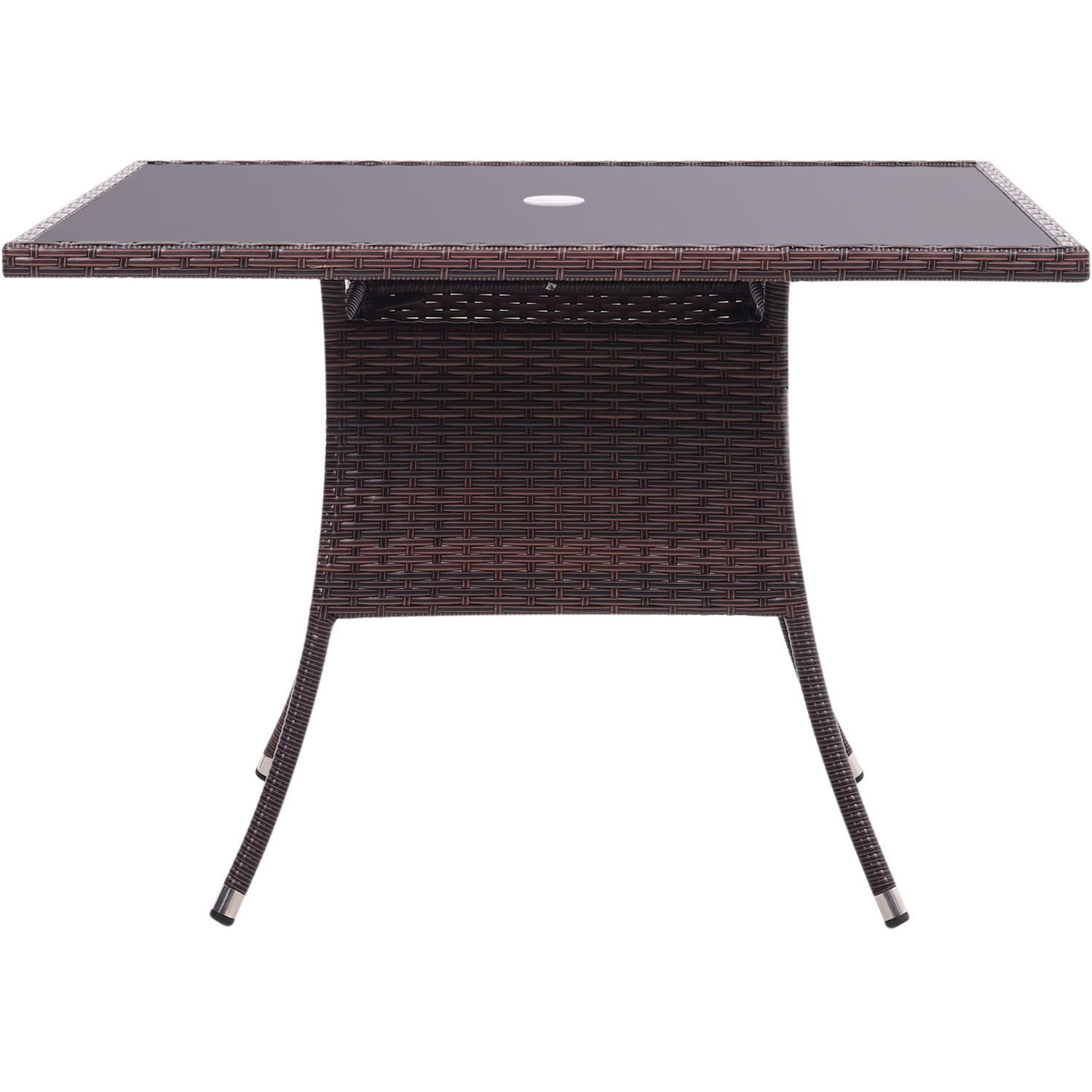 Rattan Dressing Garden Coffee Table - Brown 23 1kg