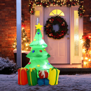 HOMCOM 1.5m Inflatable Christmas Tree Xmas Airblown Decoration