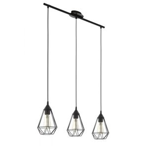 Eglo Tarbes 3-light black geometric pendant