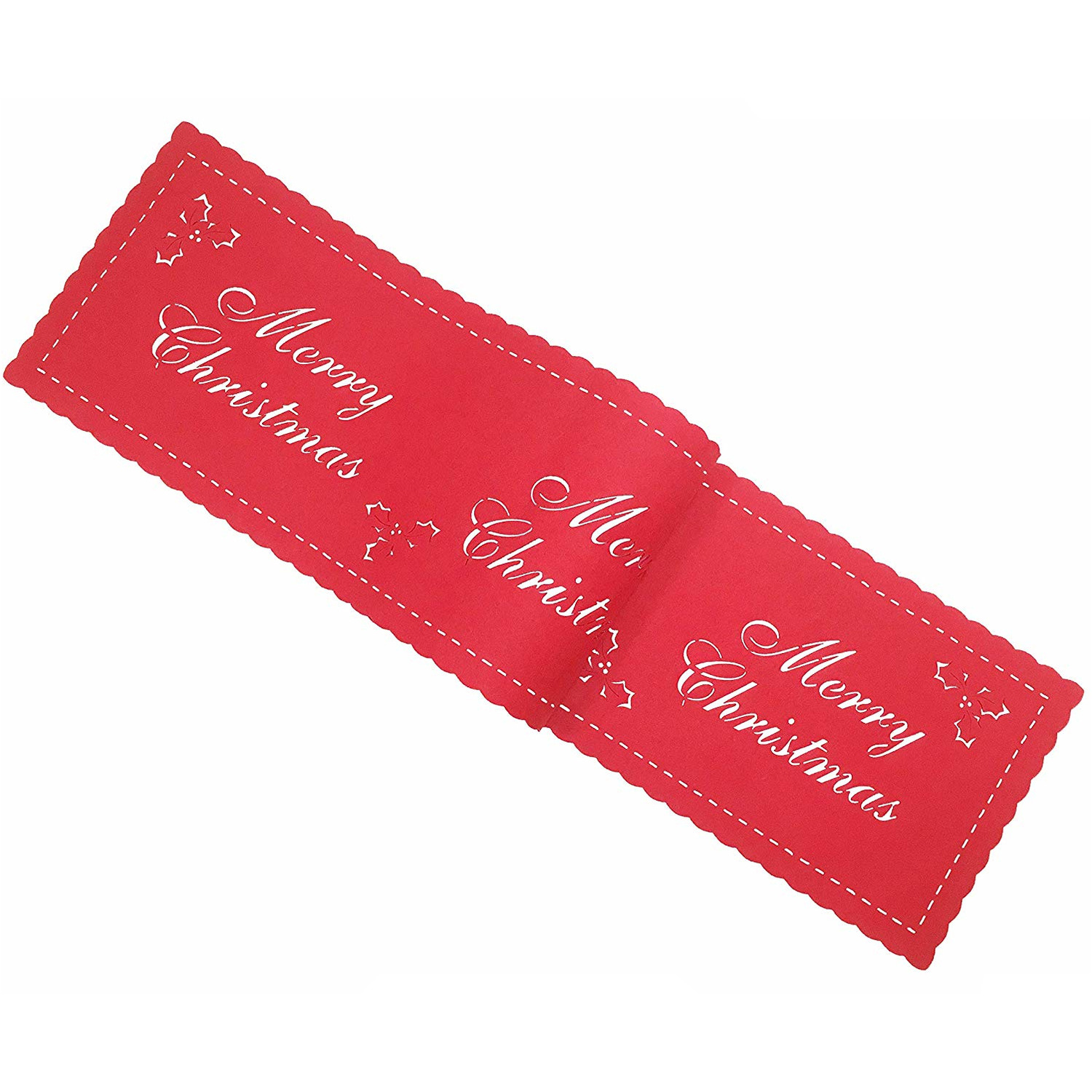 Kitchenwise Merry Christmas Red Felt Table Decor - Red / Table Runner