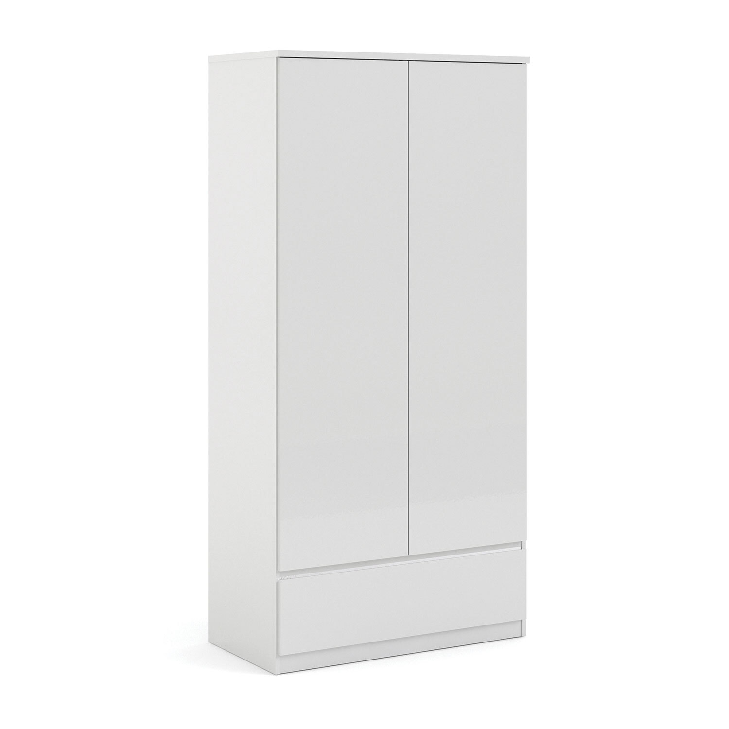 Naia 2-Door 1-Drawer Wardrobe - White thumbnail