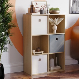Durham 6 Cube Storage Unit with Set of 3 Baskets