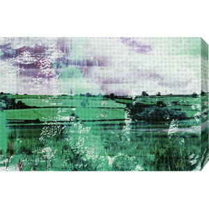 Countryside Lakeview Graphic Art Wrapped on Canvas