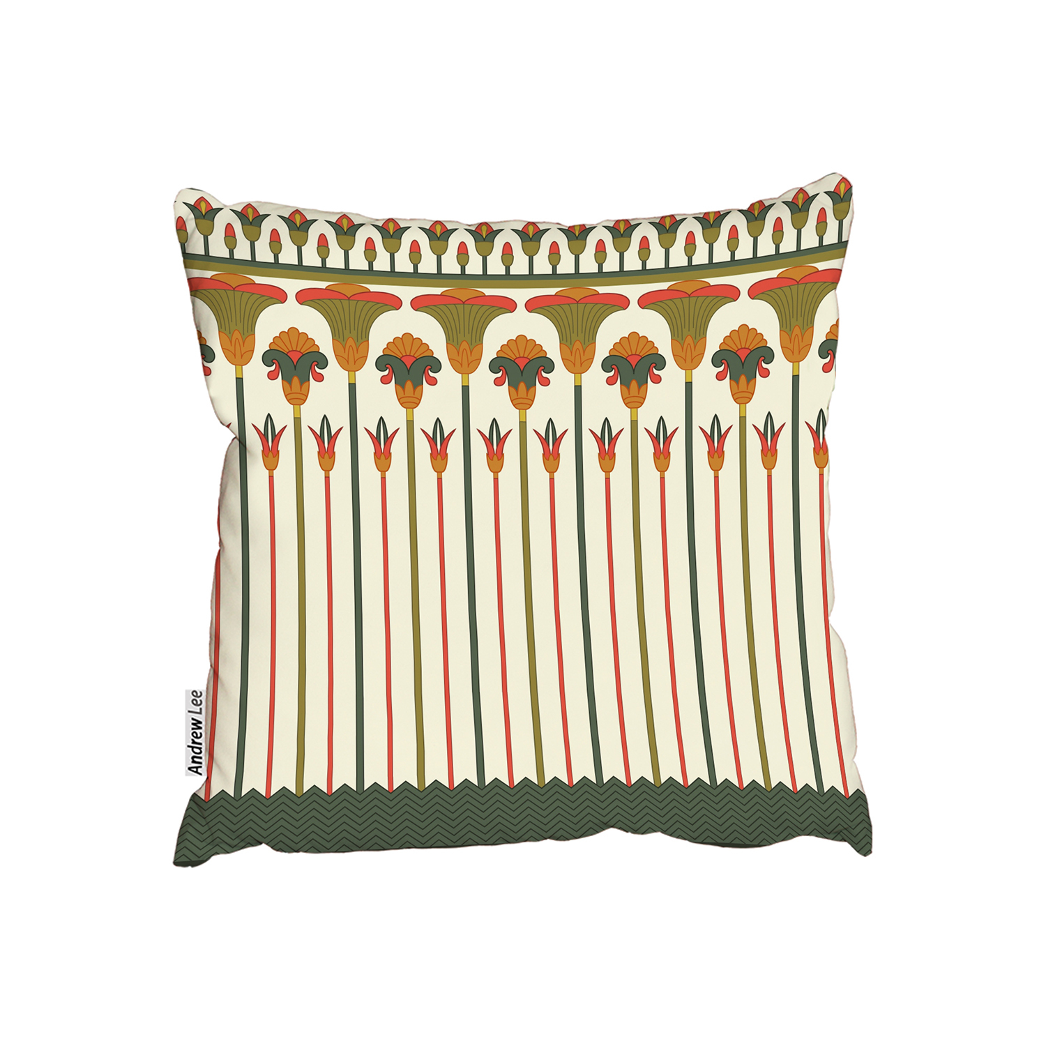 Egyptian Ornament Cushion - Brown / 60cm