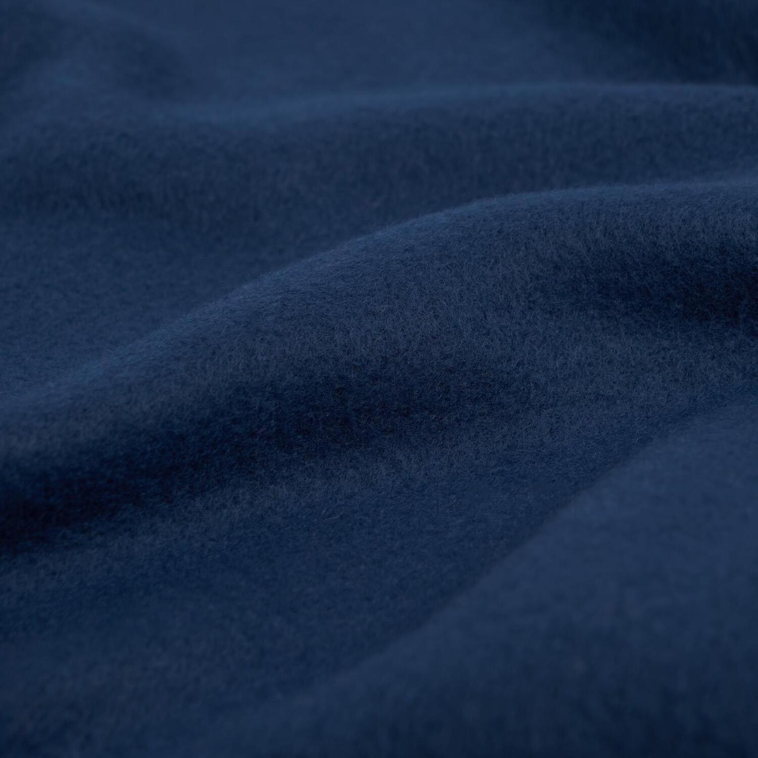 Plain Fleece Throw Blanket - Navy Blue / 150cm